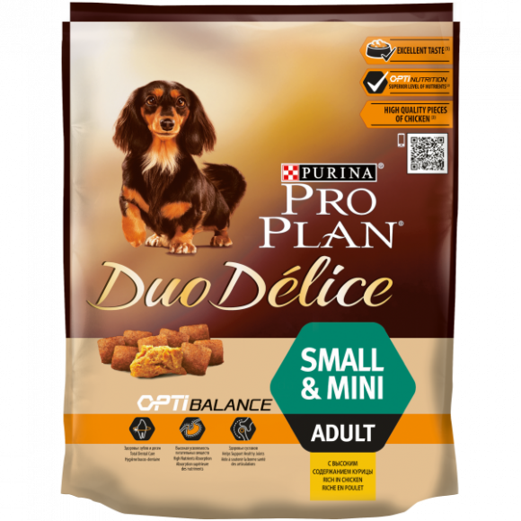 Корм Purina Pro Plan Duo Delice для собак мелких пород с курицей, 700 г