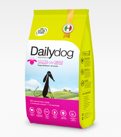 Корм DailyDog Puppy All Breed Lamb and Rice для щенков всех пород с ягненком и рисом 1,5кг