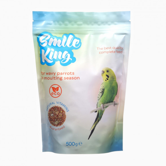 Smile King корм для волнистых попугайчиков  в период линьки 500г