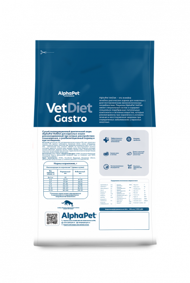Ветеринарный корм AlphaPet Vet Diet Gastro для кошек при расстройствах пищеварения 1,5 кг Ветеринарный корм AlphaPet Vet Diet Gastro для кошек при расстройствах пищеварения 1,5 кг