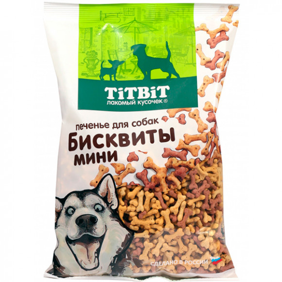 Лакомство TITBIT Бисквиты мясные мини печенье для собак 500 г