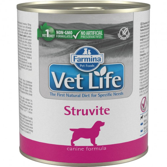 Ветеринарный влажный корм Farmina Vet Life Dog Struvite для собак при мочекаменной болезни 300гр
