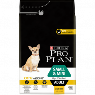 Корм Purina Pro Plan для склонных к избыточному весу и/или стерилизованных взрослых собак мелких и карликовых пород с комплексом OPTIWEIGHT с курицей и рисом, 3кг