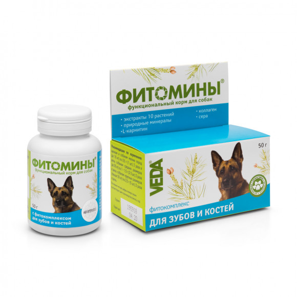 Витаминная добавка ФитоМины для зубов и костей для собак 100 табл.