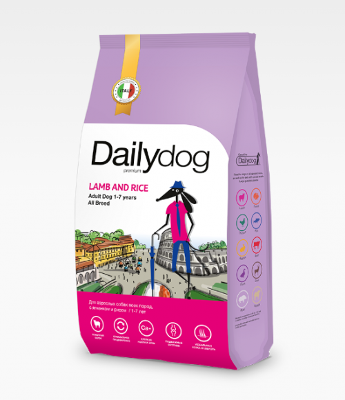 Корм DailyDog Casual line Adult All Breed Lamb and Rice для взрослых собак всех пород с ягненком и рисом 3кг