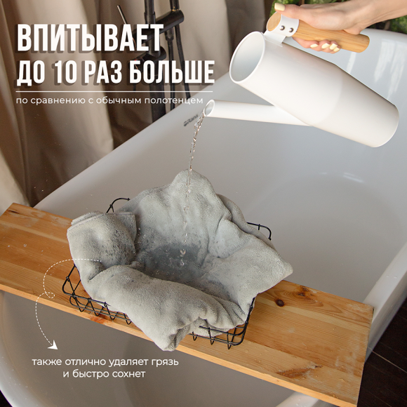 Полотенце для собак из микрофибры, SAVVE Dog Towel, р-р M, 60*90, серый Полотенце для собак из микрофибры, SAVVE Dog Towel, р-р M, 60*90, серый