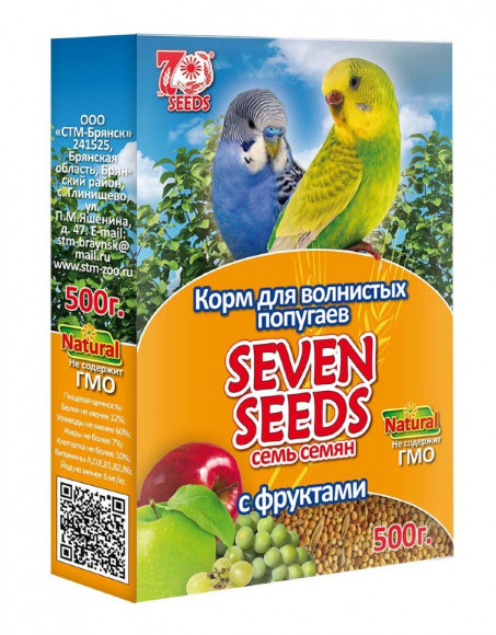 Корм для волнистых попугаев Special Seven Seeds с витаминами и минералами 400гр