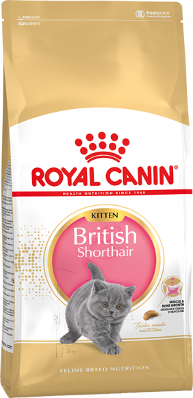 АКЦИЯ! Корм Royal Canin для британских короткошерстных котят (4-12мес) British Shorthair Kitten 2кг + 400гр в подарок
