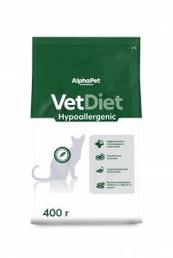 Ветеринарный корм AlphaPet Vet Diet Hypoallergenic для кошек при пищевой аллергии 400 г