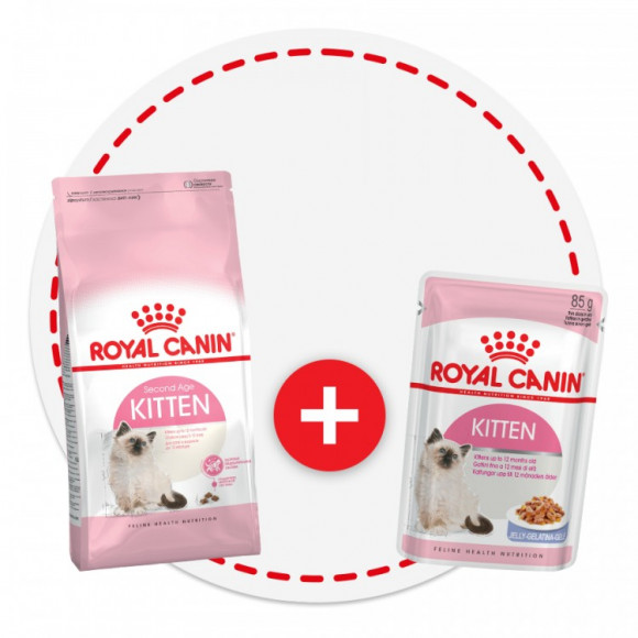 АКЦИЯ!!! Корм Royal Canin для котят от 4 до 12 мес. Kitten 36 300гр + пауч 85гр в подарок!