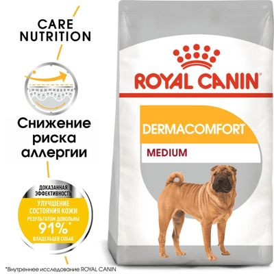 Корм Royal Canin для собак средних пород с чувствительной кожей Medium DermaComfort 3 кг Корм Royal Canin для собак средних пород с чувствительной кожей Medium DermaComfort 3 кг