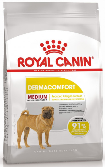 Корм Royal Canin для собак средних пород с чувствительной кожей Medium DermaComfort 3кг