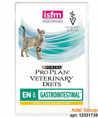 Ветеринарный влажный корм Purina Pro Plan Veterinary diets EN для кошек при расстройствах пищеварения, с курицей, 85гр