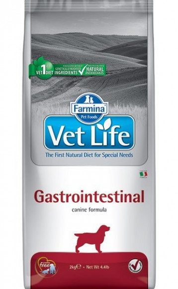 Ветеринарный корм Farmina Vet Life Dog Gastrointestinal для собак с нарушением работы ЖКТ 12кг