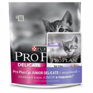АКЦИЯ!!! Корм Purina Pro Plan Delicate Optidigest Kitten с индейкой для котят с чувствительным пищеварением 400гр+2 пауча АКЦИЯ!!! Корм Purina Pro Plan Delicate Optidigest Kitten с индейкой для котят с чувствительным пищеварением 400гр+2 пауча