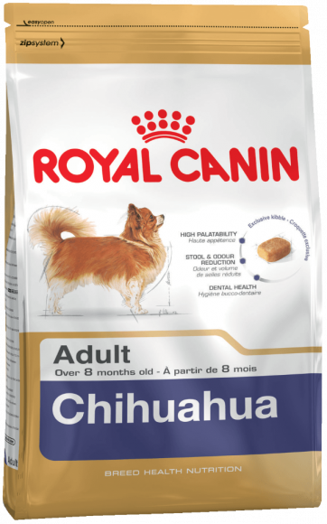 АКЦИЯ!Корм Royal Canin для взрослого чихуахуа с 8 мес. Chihuahua 28 1,5кг + влажный корм 0,85гр