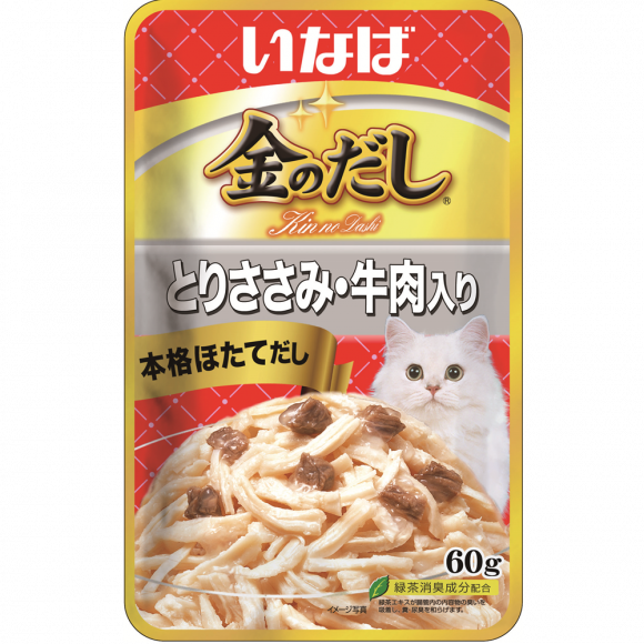 Влажный корм INABA Kinnodashi для кошек Куриное филе/Говядина в желе 60 г Влажный корм INABA Kinnodashi для кошек Куриное филе/Говядина в желе 60 г