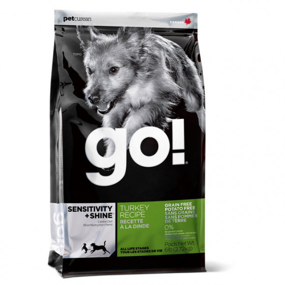 Корм GO! NATURAL Holistic беззерновой для щенков и собак с индейкой для чувствительного пищеварения 2,72кг