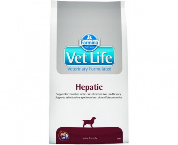 Ветеринарный корм Farmina Vet Life Dog Hepatic для собак при печеночной недостаточности 2кг
