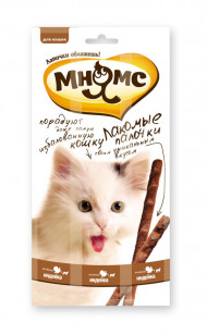 Лакомые палочки для кошек с индейкой и ягненком Мнямс 15г(3*5г)