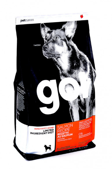 Корм GO! NATURAL Holistic беззерновой для щенков и собак с лососем для чувствительного пищеварения 11,35кг