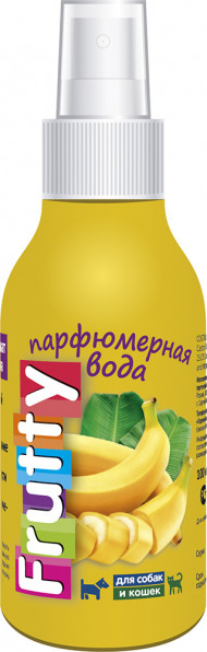 Парфюмерная вода Frutty Банан для собак и кошек 100мл Парфюмерная вода Frutty Банан для собак и кошек 100мл