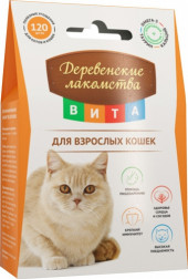 Деревенские лакомства ВИТА для взрослых кошек, 60г/120шт. Деревенские лакомства ВИТА для взрослых кошек, 60г/120шт.