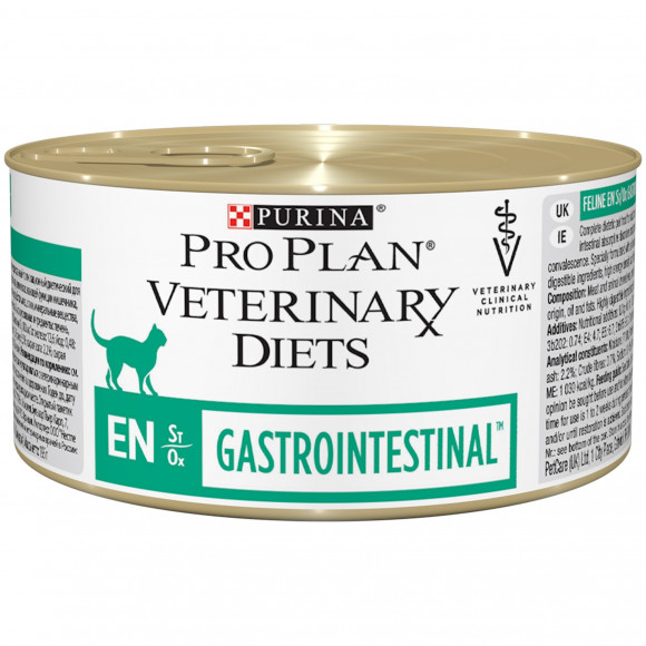 Ветеринарный влажный корм Pro Plan Veterinary Diets EN Gastrointestinal корм для кошек при расстройствах пищеварения, консервы, 195 г
