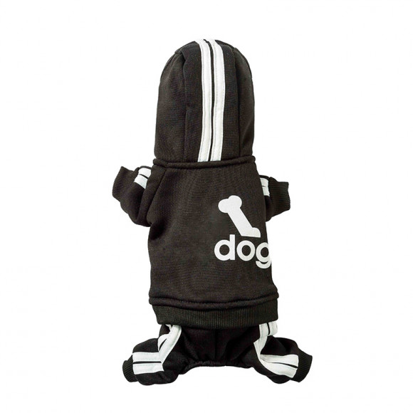 Комбинезон AdiDog для собак мелких пород, черный, р. XL (4,2кг-6кг)