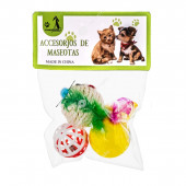 Набор игрушек для кошек 3пр d=4см микс арт.10920-1099 Набор игрушек для кошек 3пр d=4см микс арт.10920-1099