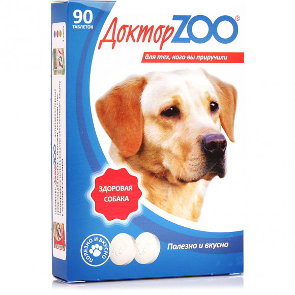 Витаминные лакомства Доктор ZOO для собак морские водоросли 90 таблеток