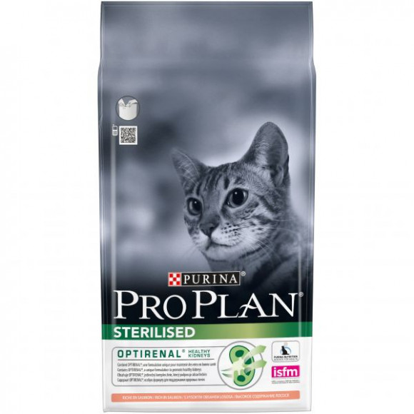 Корм Purina Pro Plan для стерилизованных кошек и кастрированных котов, лосось, 3кг