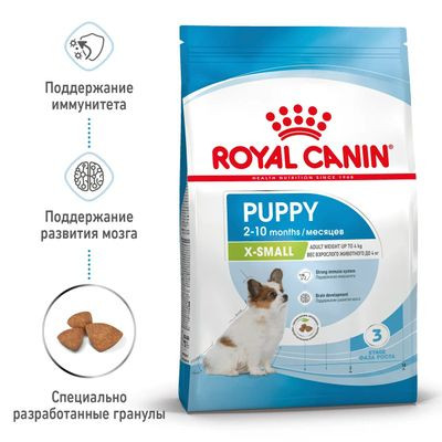 Корм Royal Canin для щенков миниатюрных пород с 2 до 10 мес X-Small Puppy 3кг