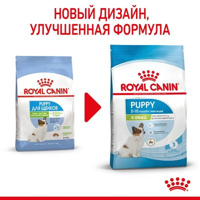Корм Royal Canin для щенков миниатюрных пород с 2 до 10 мес X-Small Puppy 3кг