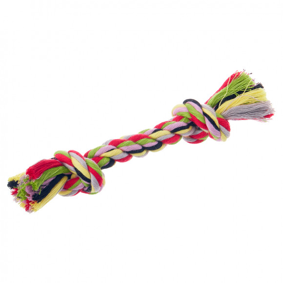 Игрушка ZooOne G-116 для собак "Канат 2 узла", хлопок, 19х4 см