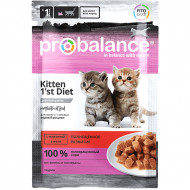 Влажный корм ProBalance для котят 1 st Diet телятина в желе 85 г