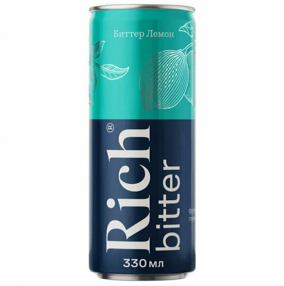 Газированный напиток Rich Тоник bitter Лемон 0,330л