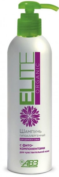 Шампунь Elite Organic гипоаллергенный для собак и щенков 270мл