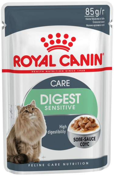 АКЦИЯ! 3+1 Набор влажный корм Royal Canin для кошек с чувствительным пищеварением Digest Sensetive 1уп (4*85гр)