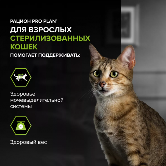 Корм PRO PLAN Sterilised DELICATE DIGESTION Сухой корм для взрослых кошек с курицей 800 г