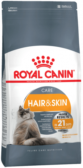Корм Royal Canin для кошек для поддержания здоровья кожи и шерсти Hair&Skin 400гр