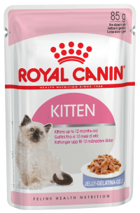 АКЦИЯ! Комплект влажный корм Royal Canin Kitten для котят в желе (пауч) 3+1 85гр*3+1шт в подарок