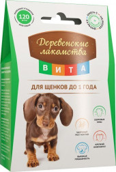 Деревенские лакомства ВИТА для щенят до 1 года, 60г/120шт. Деревенские лакомства ВИТА для щенят до 1 года, 60г/120шт.