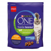 Корм Purina ONE Природа Здоровья для взрослых кошек, с высоким содержанием курицы 680 г