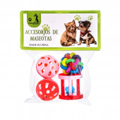 Набор игрушек для кошек, микс, 4 шт, NUNBELL