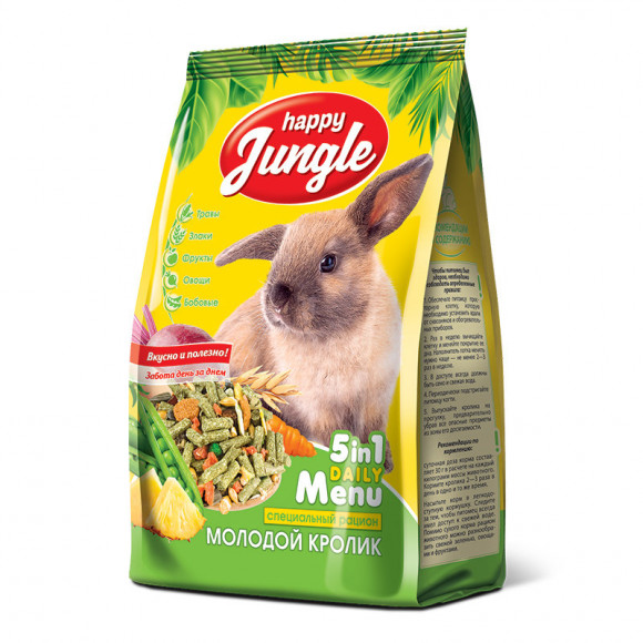 Happy Jungle корм для молодых кроликов HJ 400гр