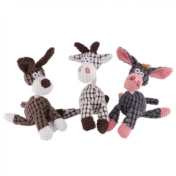 Игрушка для собак с пищалкой и канатом микс 25х19см WOGY, ЧД