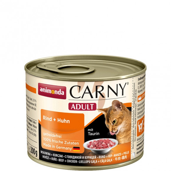 Консервы Animonda Carny Adult для кошек с говядиной и курицей 200гр