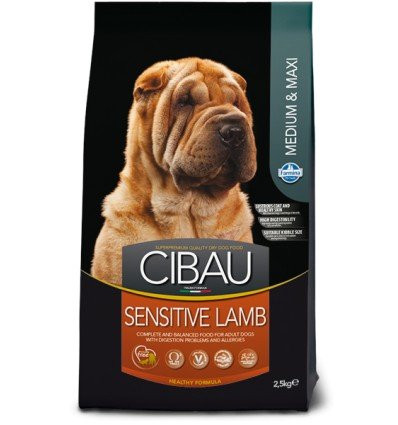 Корм Farmina Cibau Sensitive Lamb Medium & Maxi для собак средних и крупных пород ягнёнок 2,5кг