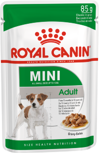 АКЦИЯ! 4+1 Влажный корм Royal Canin для взрослых собак малых пород в соусе Mini Adult 4*85гр + 1*85гр в подарок